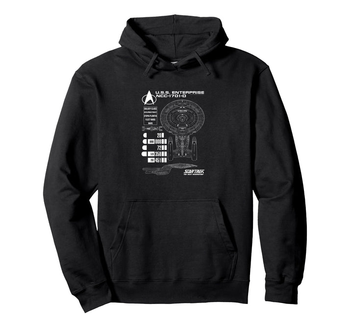 Star Trek: The Next Generation U.S.S. Enterprise Chart Pullover Hoodie
