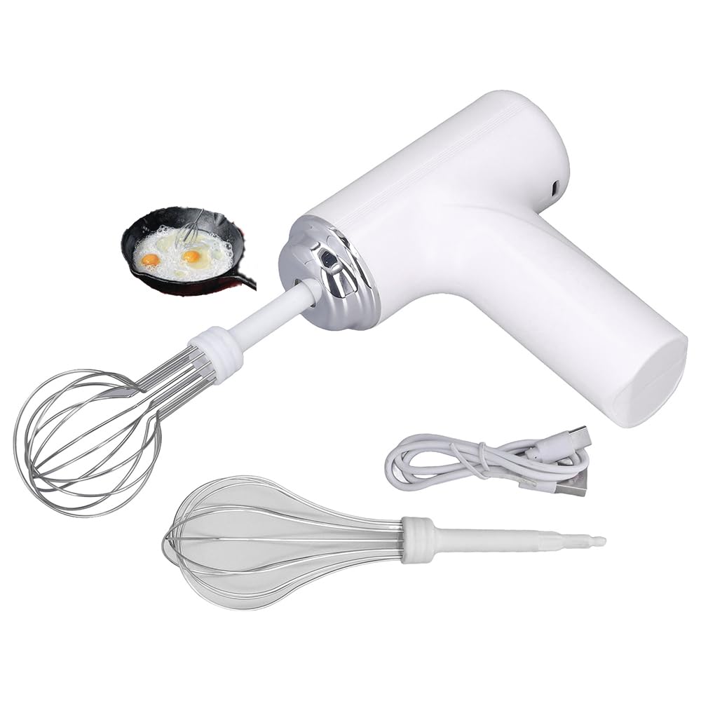 Handmixer, elektrischer Schneebesen, wiederaufladbarer Stabmixer, Handmixer für cremige Salatdressin