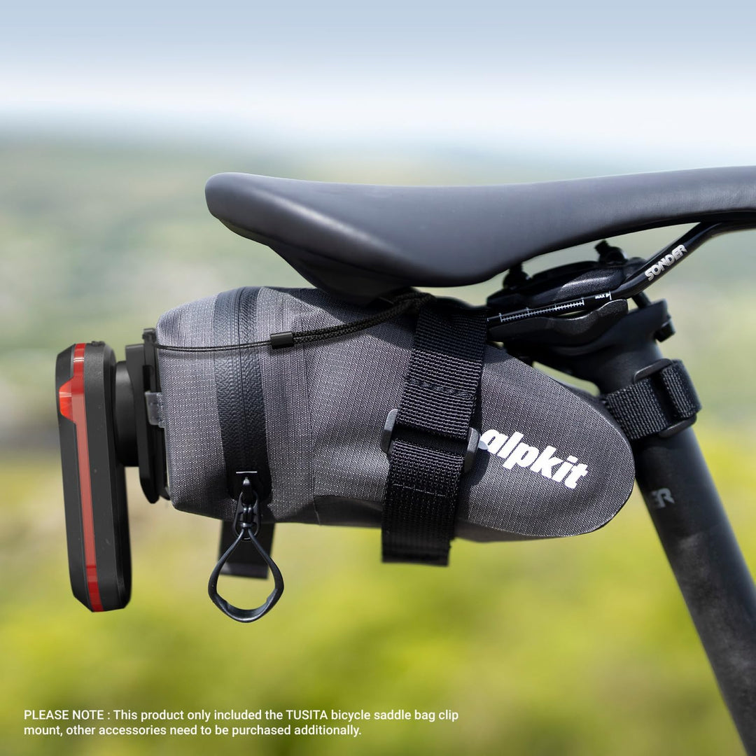 TUSITA Radsport Satteltaschenhalterung (Kleiner Schlitz) Kompatibel mit Garmin Varia RTL515, RTL510,