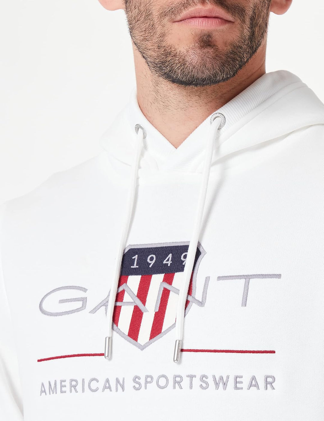 GANT Herren Reg Archive Shield Hoodie Kapuzenpullover XS Eggshell, XS Eggshell