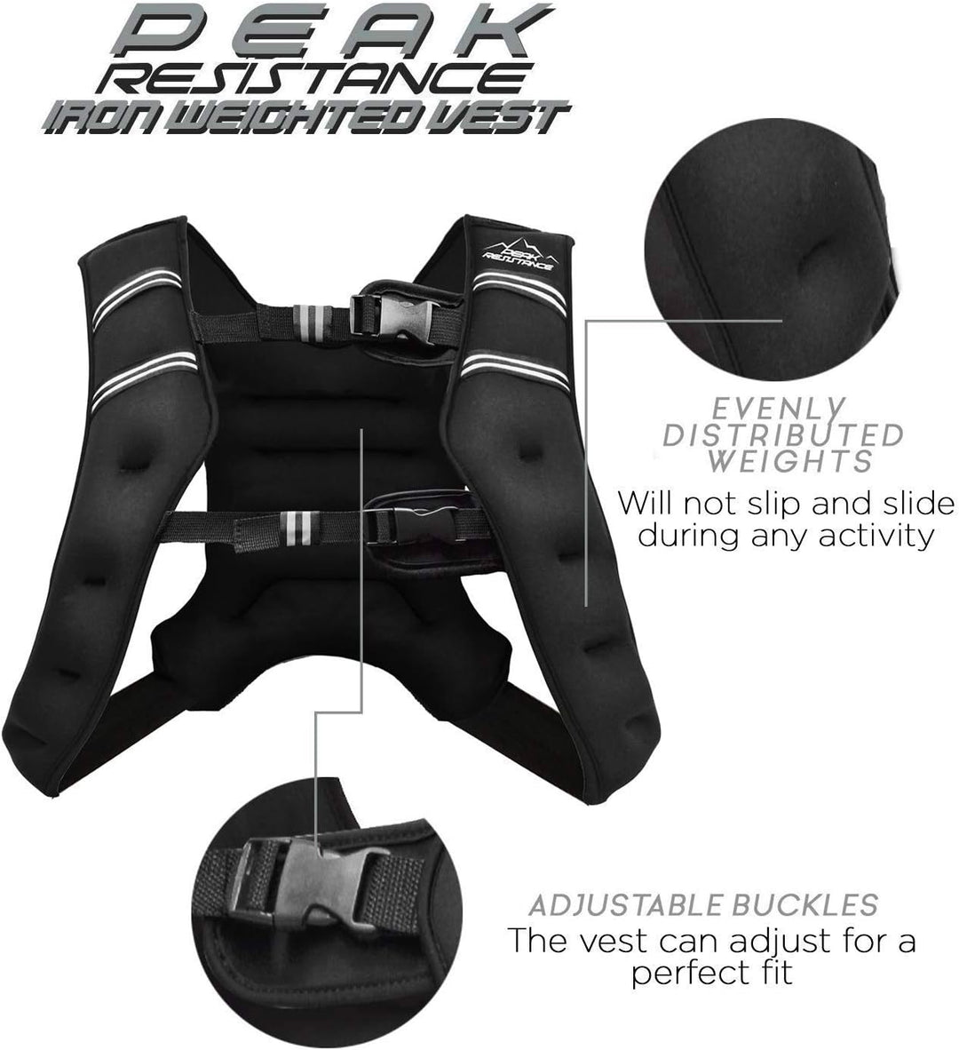 Aduro Sport Gewichtsweste, Workout-Ausrüstung, 1,8 kg/2,7 kg/5,4 kg/9,1 kg/11,3 kg/13,6 kg Körpergew