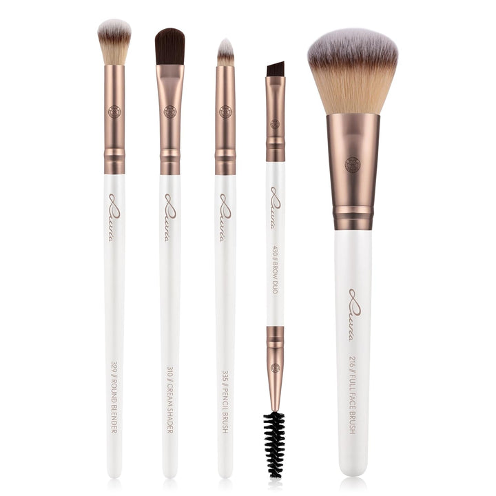 Make-Up Pinselset Luvia, Daily Selection Brush Set, Puder, Augenbrauen Und Augenpinsel Im Set, 5 Veg