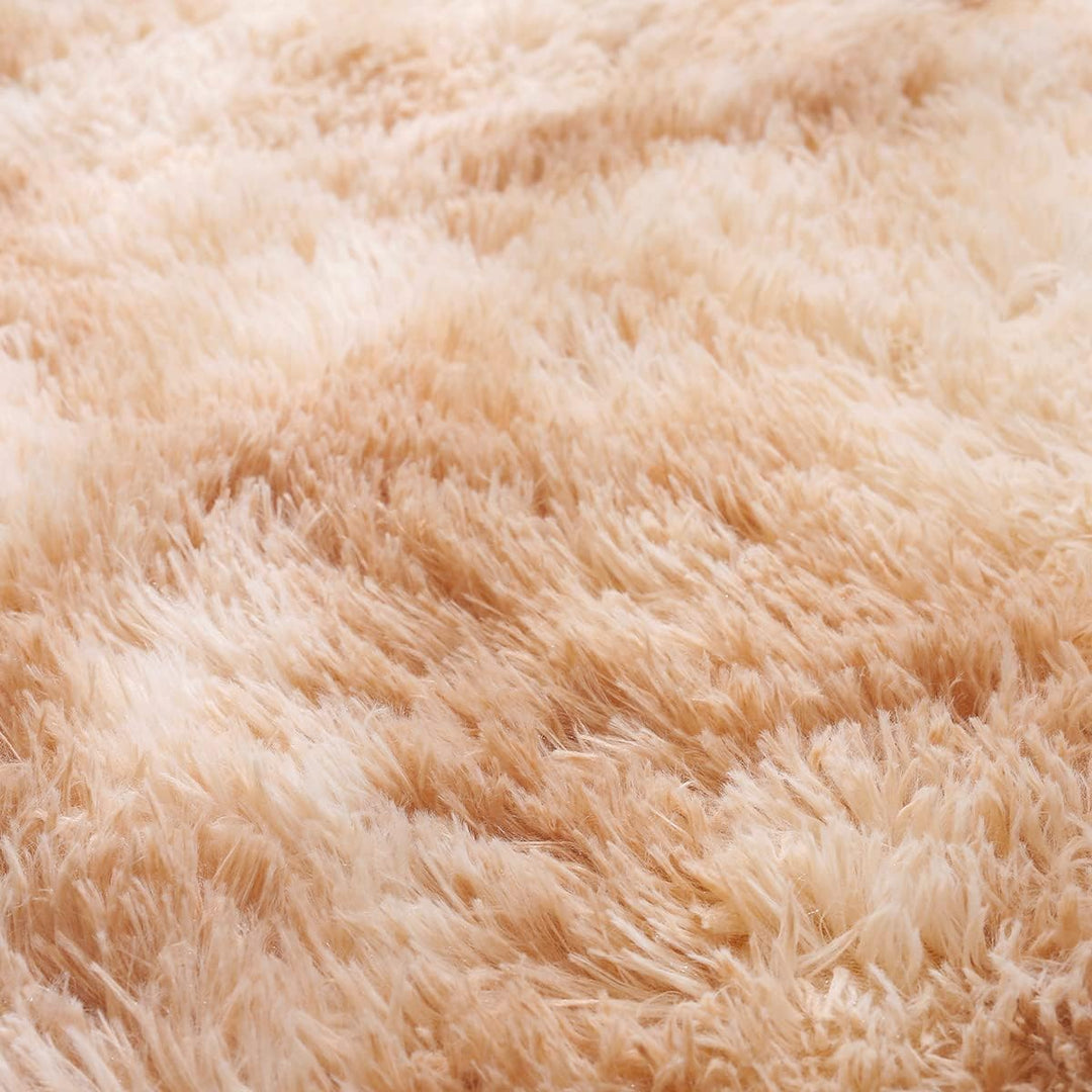 Rund Teppiche Hochflor Rund Teppich Wohnzimmer Langflor Teppiche für Wohnzimmer flauschig Shaggy Sch