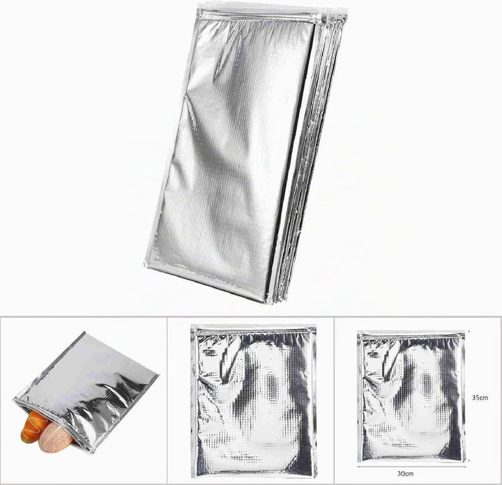 Isolierte Tasche Aluminiumfolie Packs, 3 Grösse 5 Stück Aluminiumfolie Isolierte Aufbewahrungstasche