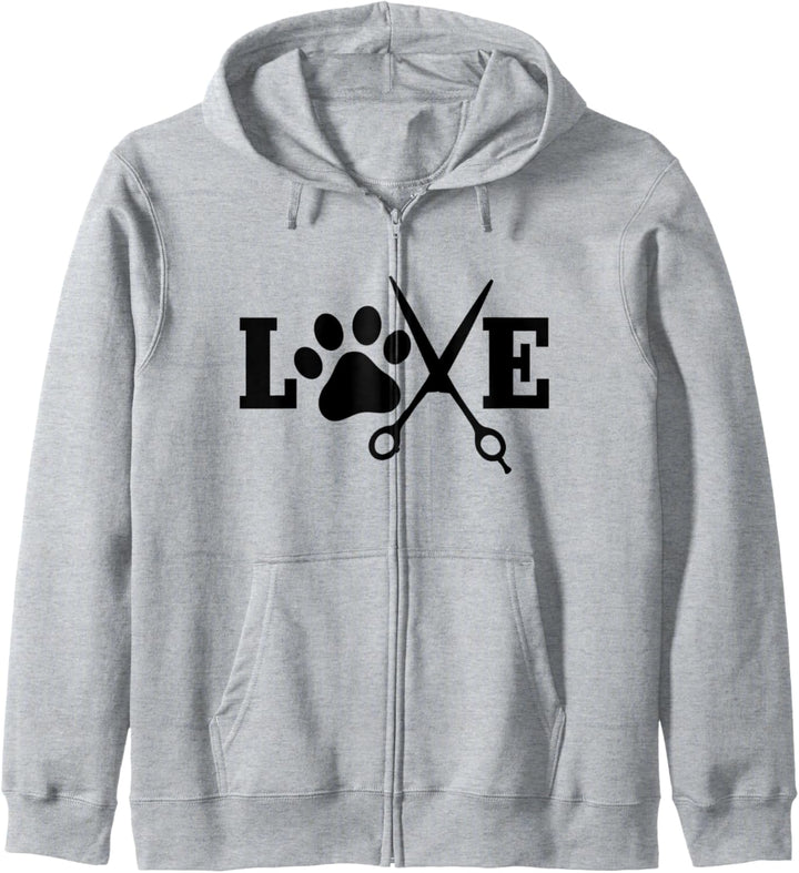 Hundefriseur LOVE Hund Friseur Kapuzenjacke