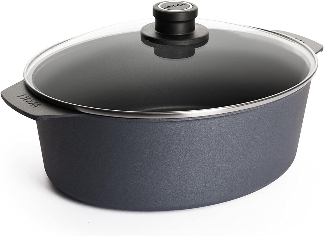 Woll Diamond Lite Gussbräter mit Glasdeckel in Box - Induktiv -, 31 x 26 cm, 11 cm hoch, 6 Liter - G