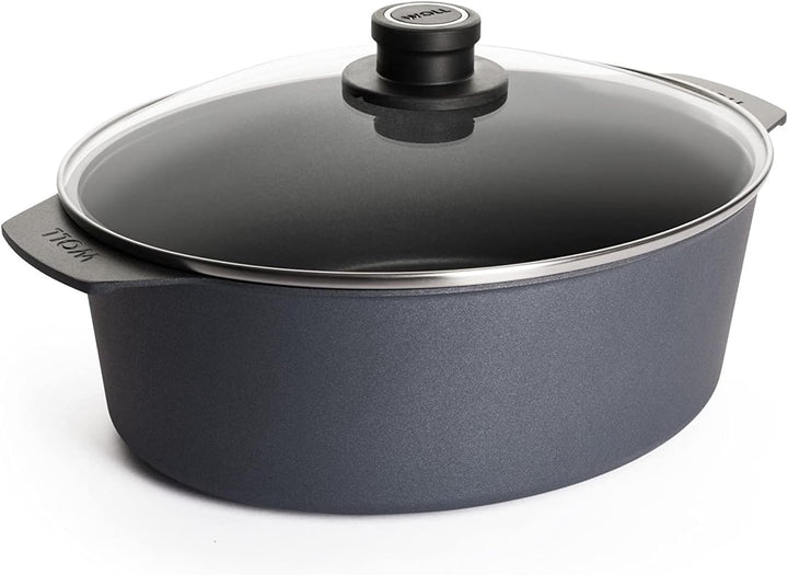 Woll Diamond Lite Gussbräter mit Glasdeckel in Box - Induktiv -, 31 x 26 cm, 11 cm hoch, 6 Liter - G