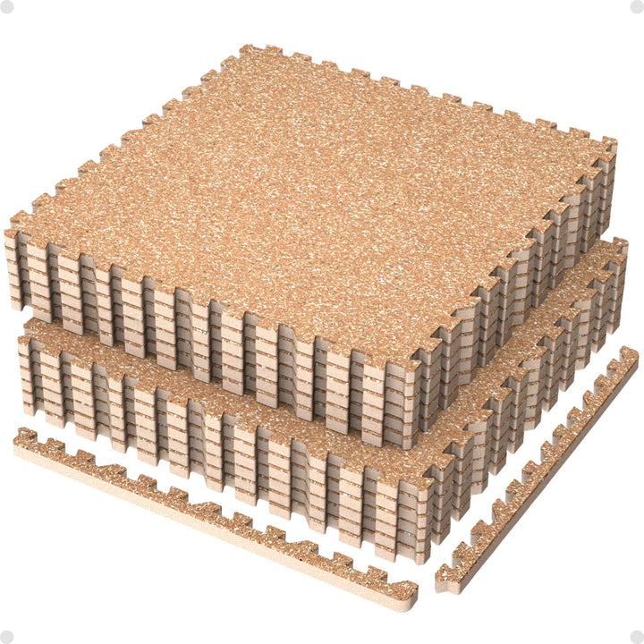 AIRHOP 12 Matten 60x60x1,4cm Extra Dicke robuste Gummierte, rutschfeste Puzzlematte, geeignet für Fi