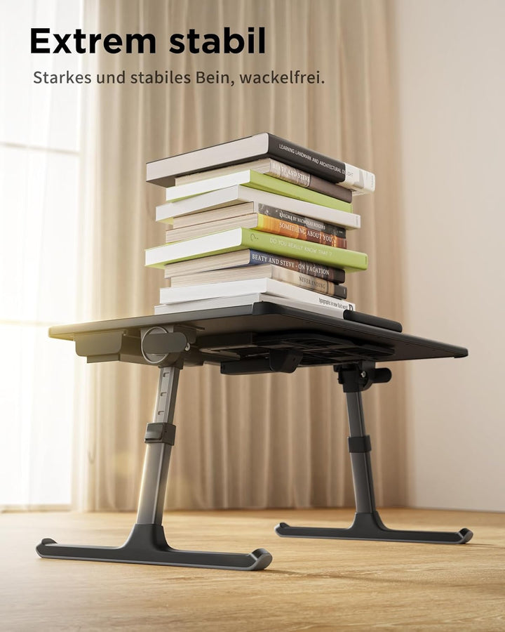 SAIJI Laptop Tisch [Premium XXL Extra Gross] mit Höhenverstellbarem Lesepult, Vielseitig Einsetzbare