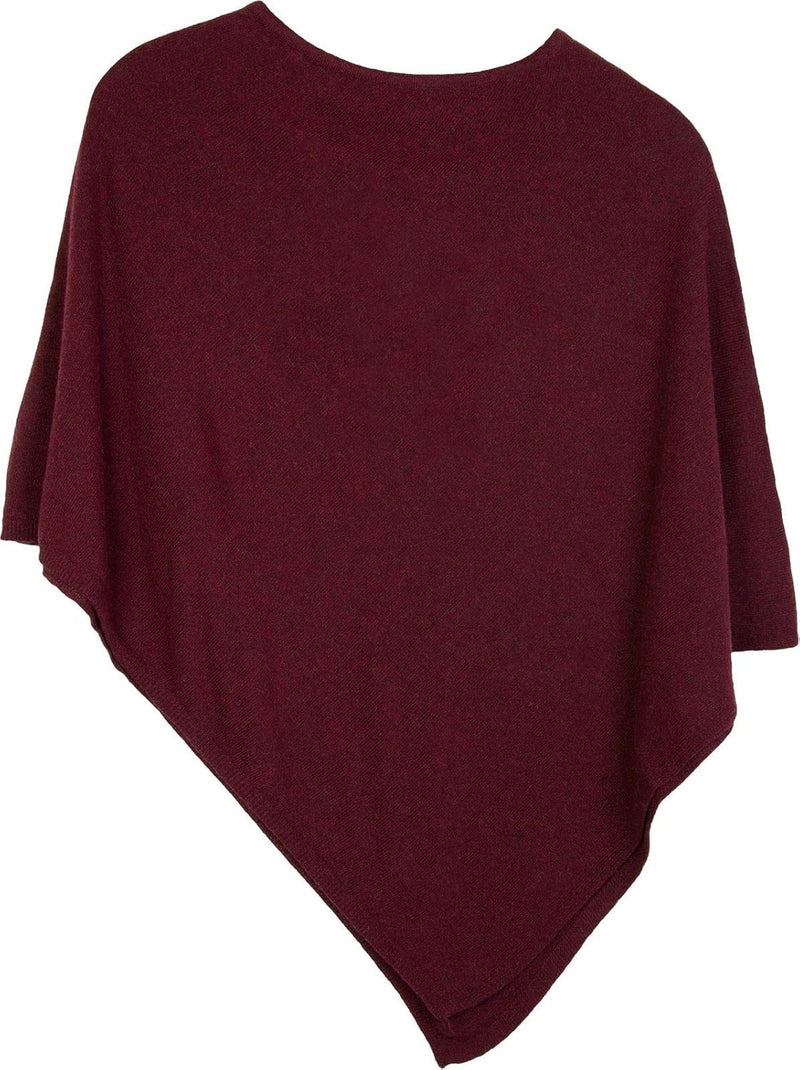 styleBREAKER Damen Feinstrick Poncho in Unifarben, leicht asymmetrischer Schnitt, Ärmellos, Rundhals