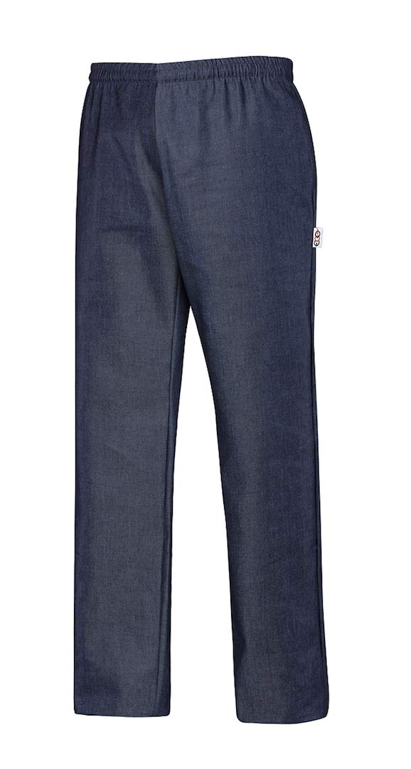 EGOCHEF Emporio Ferraris Classic Chef Kochhose, 27W / 32L Denim