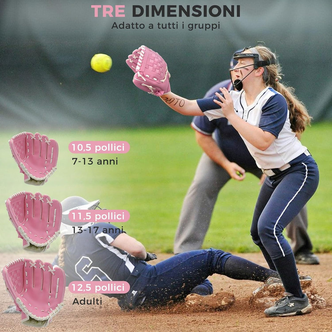 LeapBeast Baseball Handschuhe, Softball Handschuhe mit 1 Ball, Baseball Training Wettbewerb Handschu