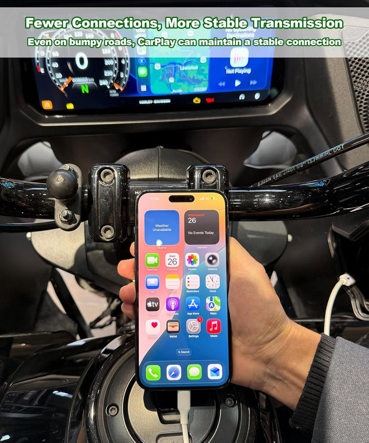 USB-A auf USB-C CarPlay-Aktivatorkabel für Motorräder, unterstützt das Laden, Android-Auto-Headset-B