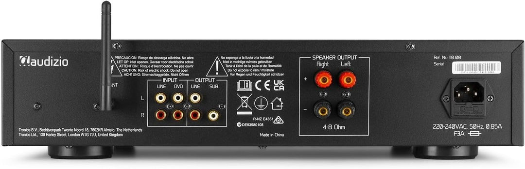 Audizio AD200B - HiFi-Stereo-Verstärker 2 x 200 Watt, Bluetooth Verstärker für Lautsprecher und HiFi