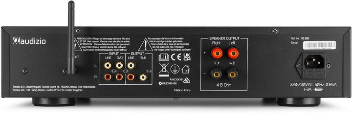Audizio AD200B - HiFi-Stereo-Verstärker 2 x 200 Watt, Bluetooth Verstärker für Lautsprecher und HiFi