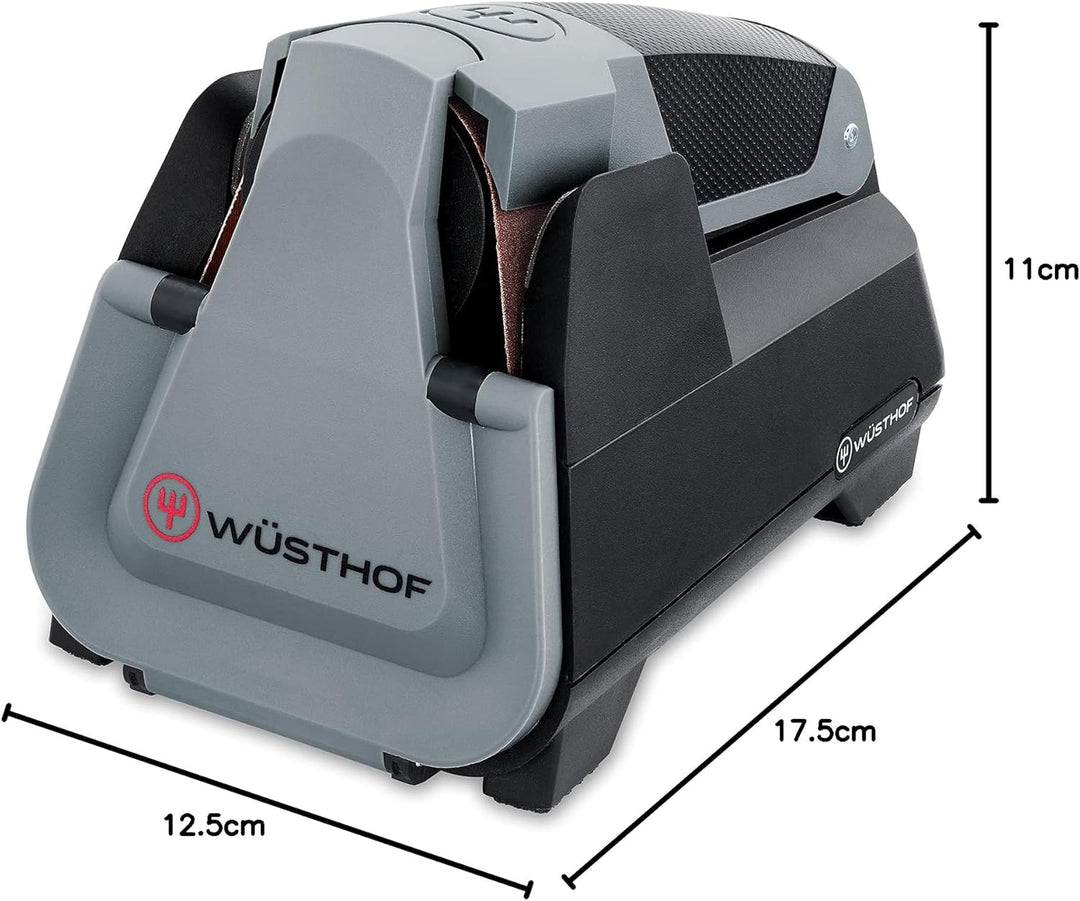 WÜSTHOF Easy Edge elektrischer Messerschärfer, 18 x 11 x 13 cm 18 x 11 x 13 cm Schwarz / Grau, 18 x