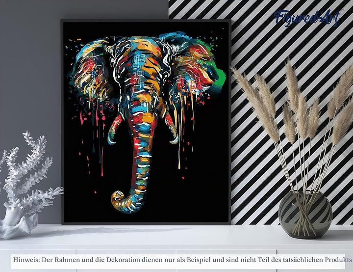 Figured'Art Malen Nach Zahlen Erwachsene Das Kätzchen mit dem Perlenohrgehänge - Paint by Numbers Ba