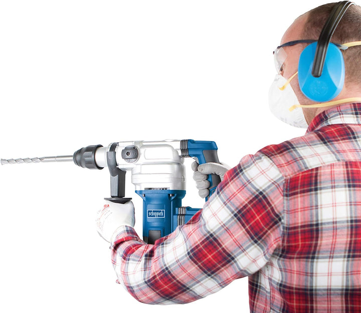Scheppach Bohrhammer DH1200Max (Schlaghammer mit 1050 W, 9 Joule, SDS max Aufnahme, Drehzahl 480 min
