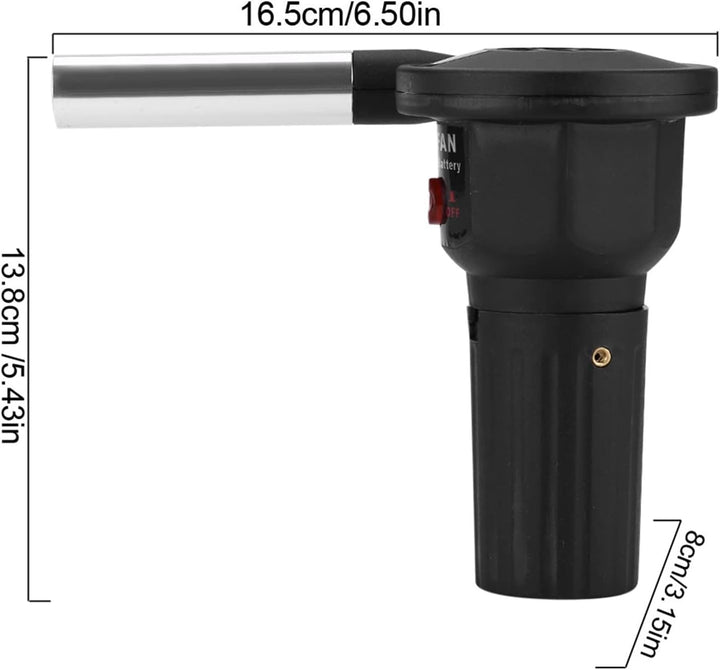 Grillgebläse Batteriebetrieben für Outdoor Camping Picknick Holzkohlegrill - Blasebalg mit Leichtem