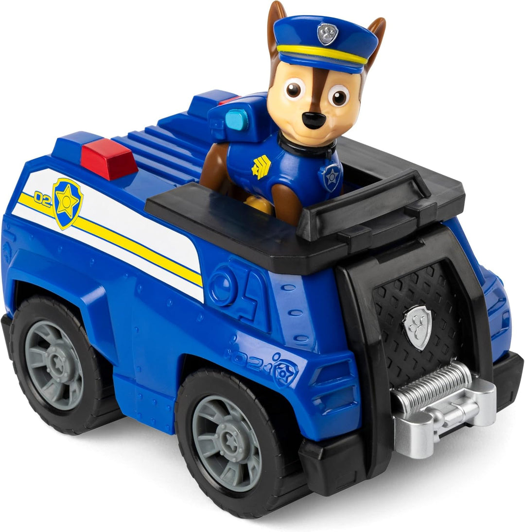 PAW PATROL, Polizei-Fahrzeug mit Chase-Figur (Basic Vehicle/Basis Fahrzeug), Spielzeugauto, ab 3 Jah