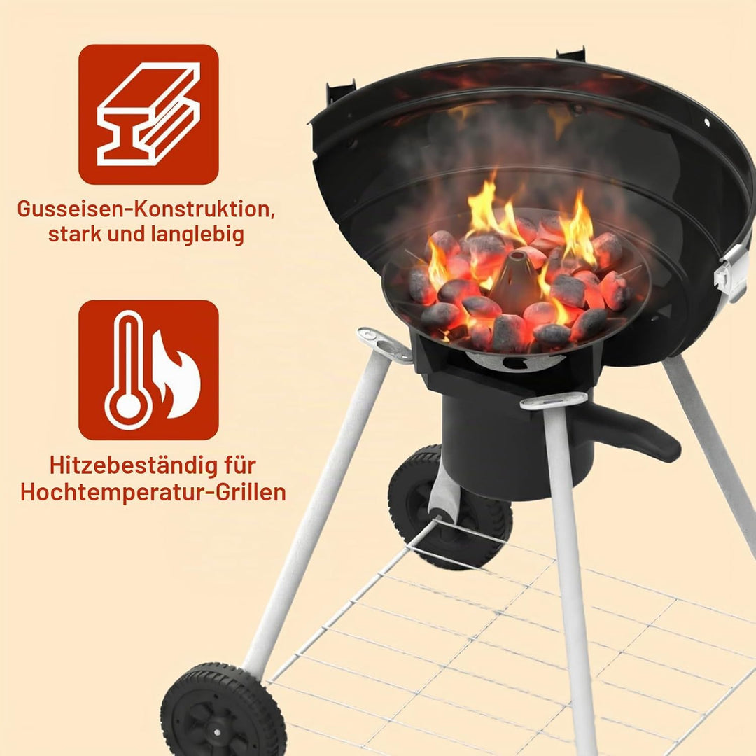 Denmay Kohlekorb Briketthalter für Weber 47/57/67cm Holzkohlegrills Holzkohle-Brikettkorb für Weber