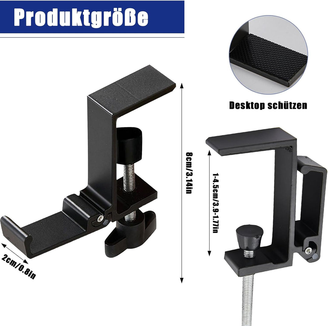 Headphone Stand, Einstellbarer KopfhöRerstäNder Als KopfhöRerhalterung & KopfhöRer Haken, Klappbar,