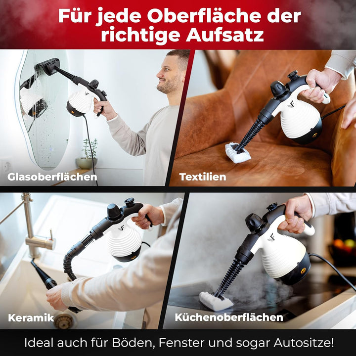 Neighbour's Friend® Dampfreiniger Neues Modell – Leistungsstarker Hand Steam Cleaner, 3,5 Bar Druck,