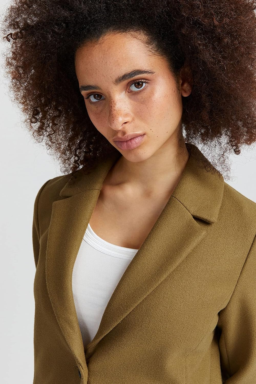 ICHI IHJANNET JA4 Damen Steppmantel Wintermantel Winterjacke Kurzmantel mit Reverskragen und Knöpfen