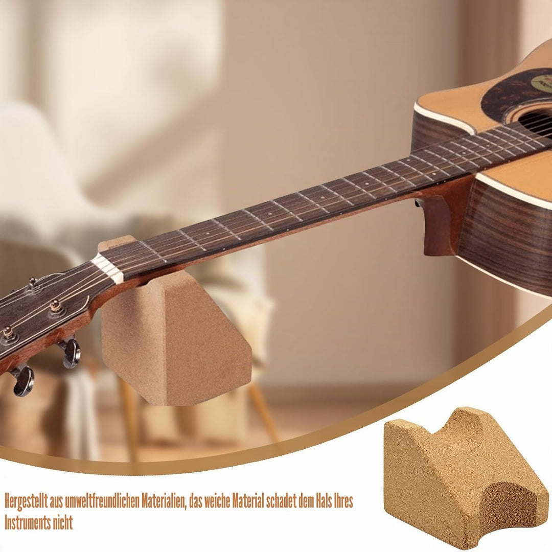 Gitarrenhalsstütze, Gitarren Halsstütze Stützkissen Halsstütze aus Kork Gitarre Reparatur Werkzeug P