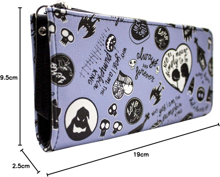 Nightmare Before Christmas Jack und Sally für Immer Portemonnaie Geldbörse Lila
