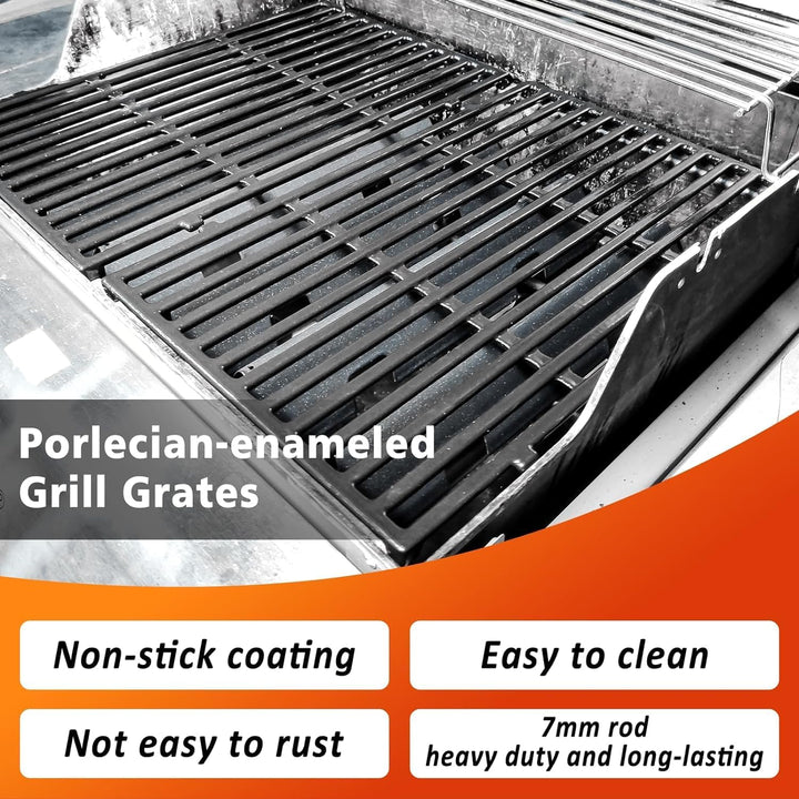 Denmay 7638 44,5 x 30,3cm Grillrost Gusseisen für Weber I & II Spirit E/S 310, 320, 330 Classic (mit