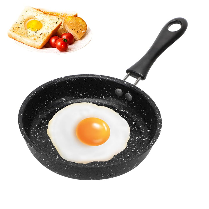 RANJIMA Mini Pfanne, Ø 16cm Klein Pfanne Antihaft Induktionspfanne mit Hitzebeständig Griff, Antihaf