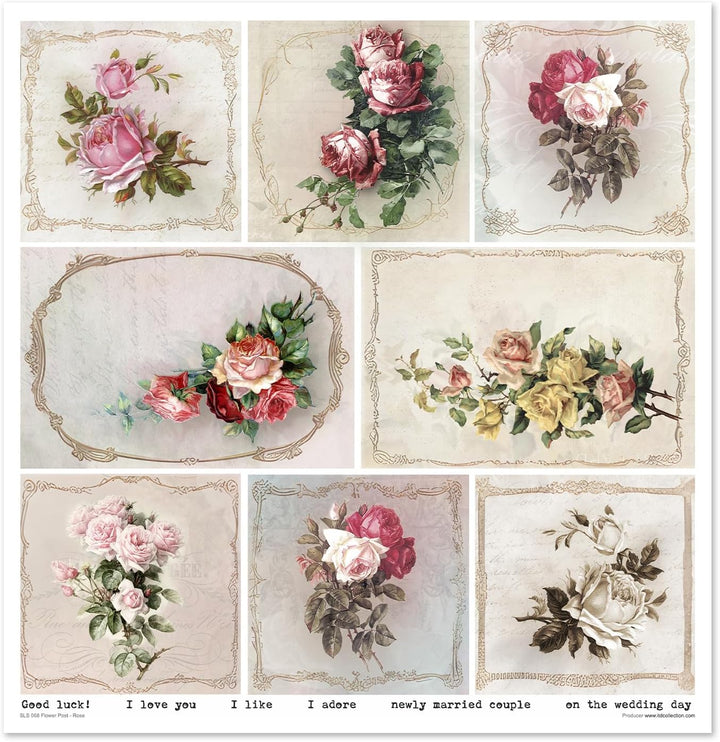 ITD Collection- Scrapbooking package 12x12 inches, scrapbooking paper, decorative paper, decoupage,