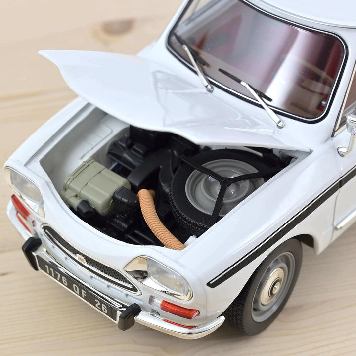 Norev 181679 Citroën Ami Super 1974 Meije White 1:18 Miniatur, Mehrfarbig, 1/18e