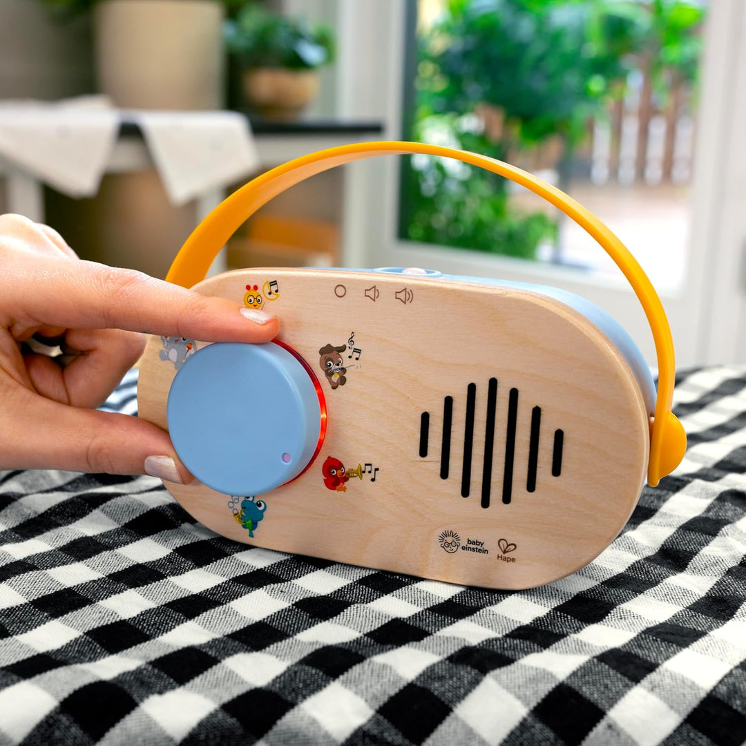 Baby Einstein, Hape Discovery Radio Spielzeugradio – Montessori-inspiriertes Baby-Radio Ab 6 Monaten