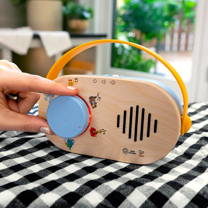 Baby Einstein, Hape Discovery Radio Spielzeugradio – Montessori-inspiriertes Baby-Radio Ab 6 Monaten
