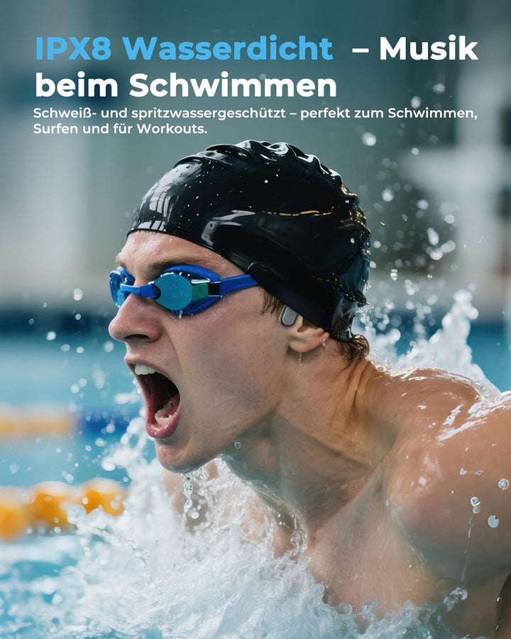 Relxhome Knochenschall Kopfhörer, Kopfhörer Schwimmen, 32GB MP3 Speicher, Open Ear Kopfhörer Bluetoo