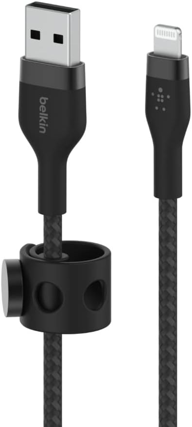 Belkin BoostCharge Pro Flex geflochtenes USB-A/Lightning-Kabel, 2 m, MFi-zertifiziertes Ladekabel fü