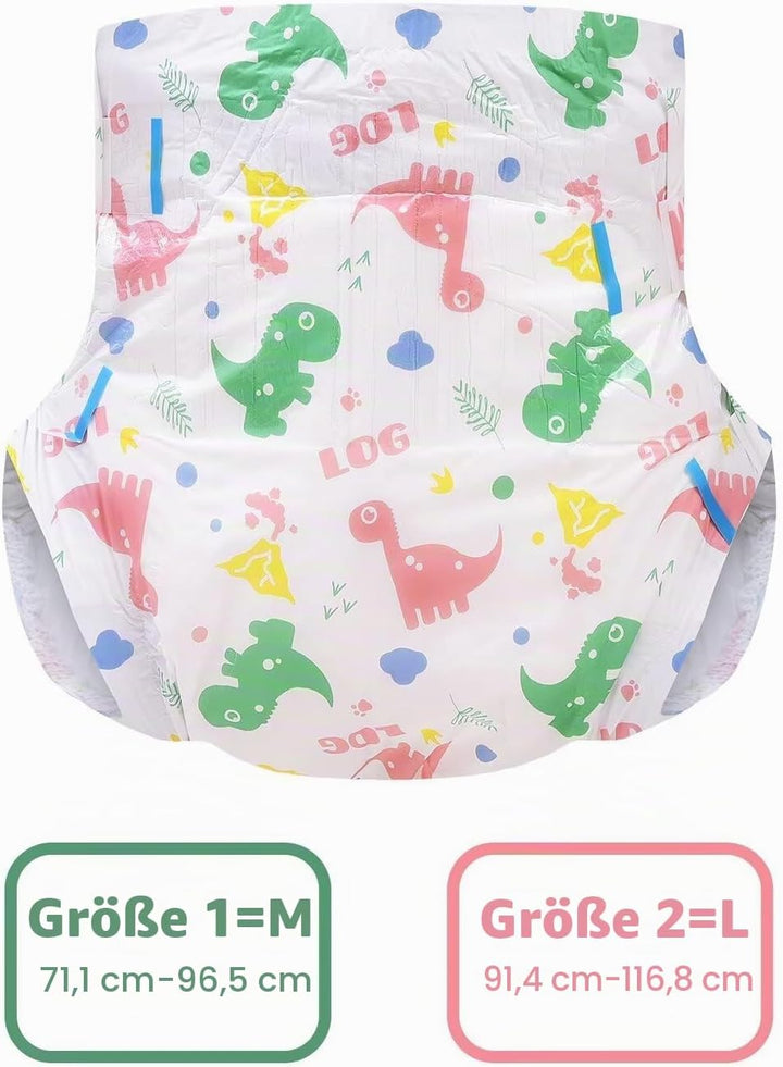 Landofgenie Windeln Für Erwachsene Erwachsenen Slip Windeln Erwachsene Baby Windel 10 Stück Grün L,