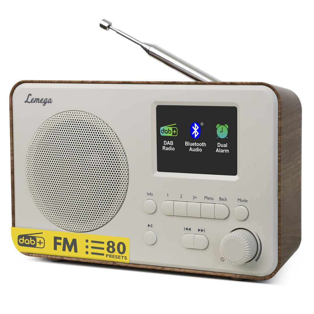 LEMEGA DR3-Max DAB/DAB+/UKW-Digitalradio – Bluetooth-Streaming, tragbares Radio mit 2,4-Zoll-Farbdis