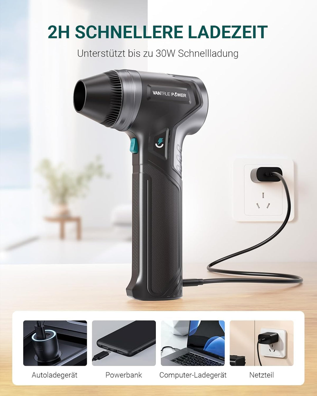 T800 Electric Air Duster-800G Luftdruck Super Power Cordless Air Duster,wiederaufladbare Druckluftsp