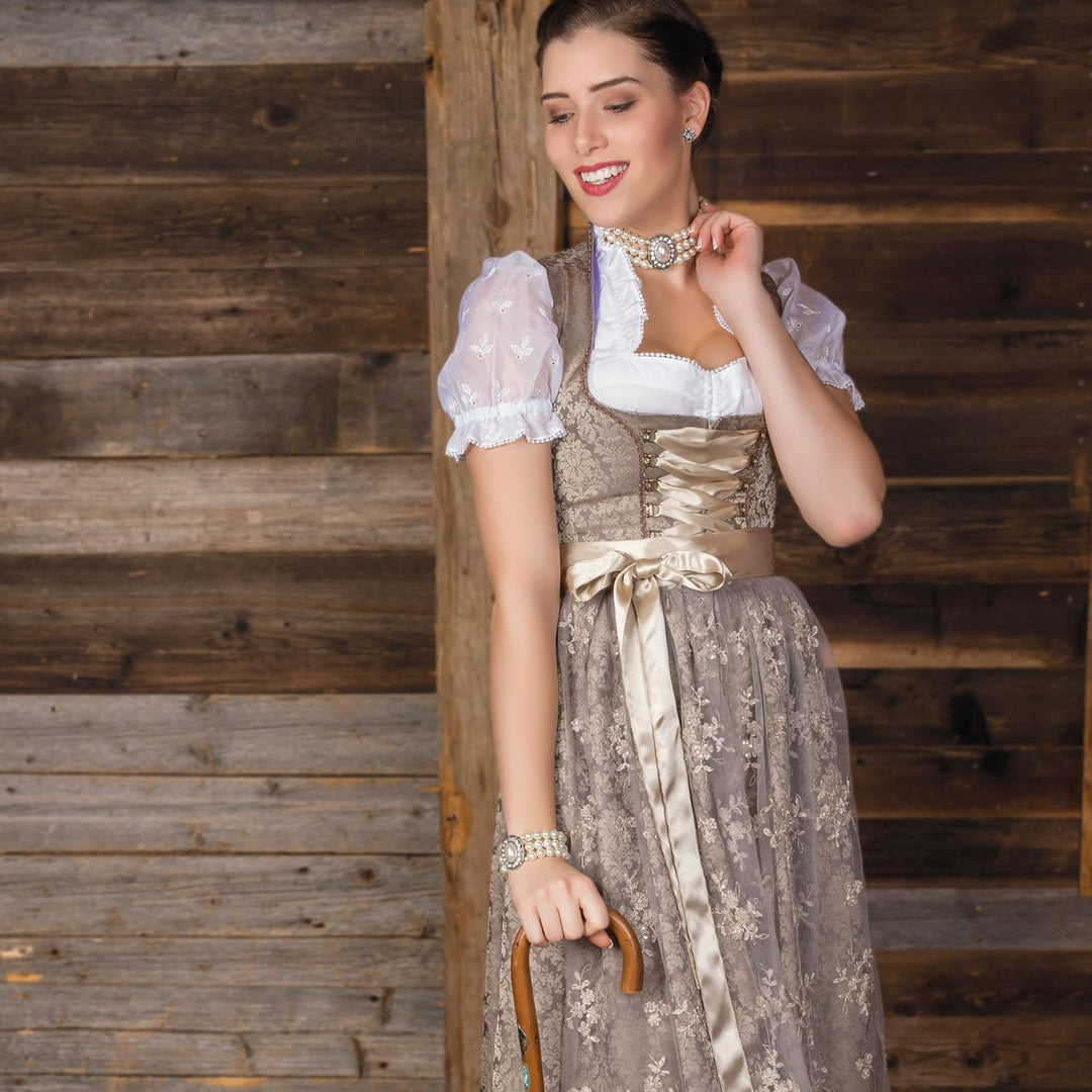 Alpenflüstern Trachtenschmuck-Set Perlen-Trachtenkette und Trachten-Armband Sissi - Damen-Trachten-S