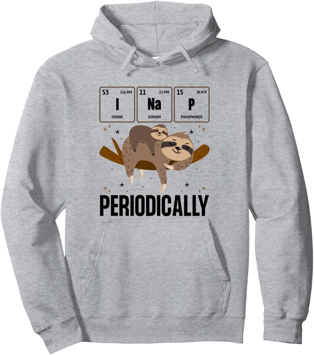 Funny Science Mama & Baby Faultier Sleeping I Nap Periodically Pullover Hoodie