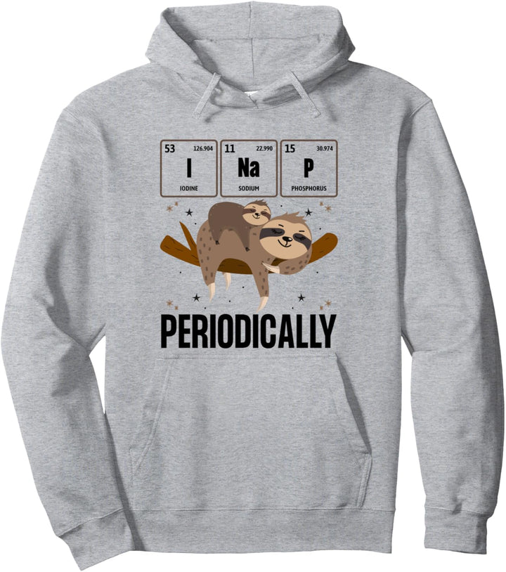Funny Science Mama & Baby Faultier Sleeping I Nap Periodically Pullover Hoodie