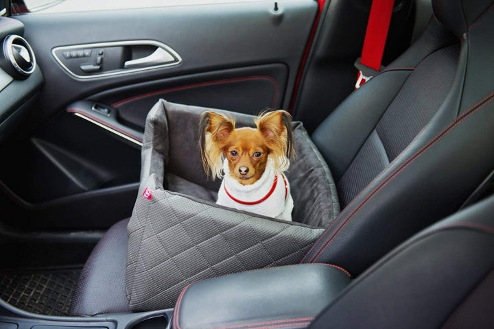 BOUTIQUE ZOO Exclusive Hunde Autositz | Autositz für Hunde, Katzen, Haustier | Rückbank, Beifahrersi