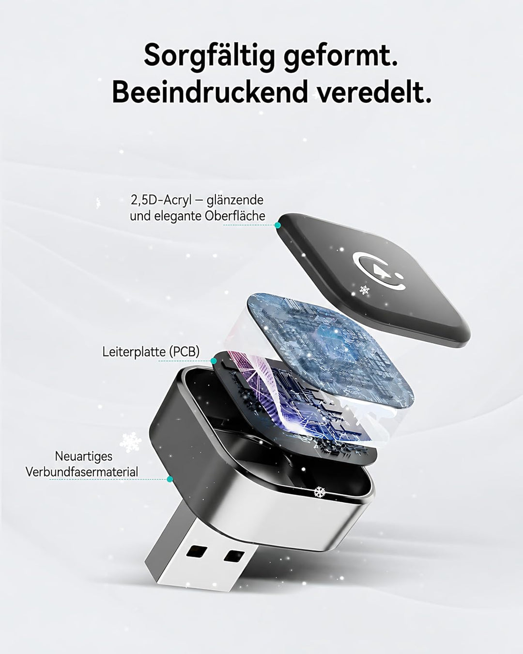 Spedal 2-in-1 Wireless CarPlay &amp; Android Auto Adapter, Mini USB-A/C Dongle | Kabellos fahren mit WiF