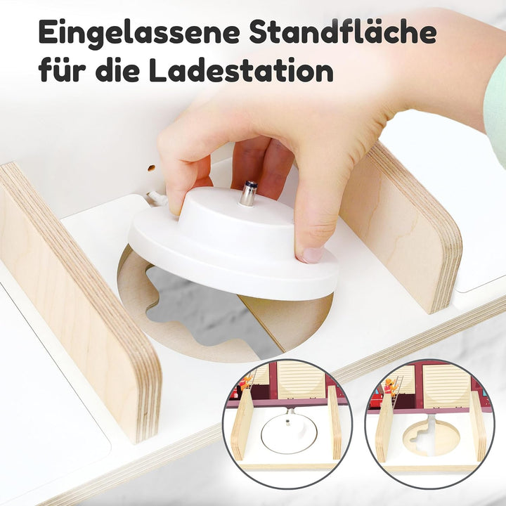 stadtecken Holzregal für Musikbox I Geeignet für die Toniebox und ca. 50 Tonies I Perfekte Tonie Auf