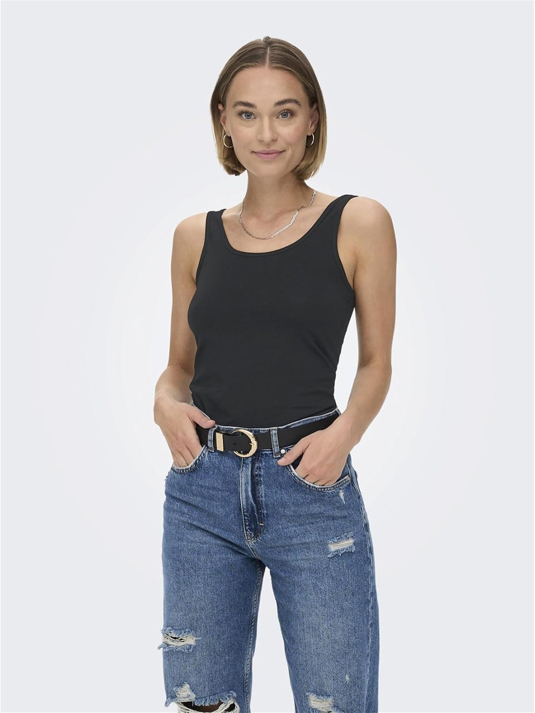 ONLY Female Tanktop Onllive 2-Pack Tanktop XS Schwarz, XS Schwarz