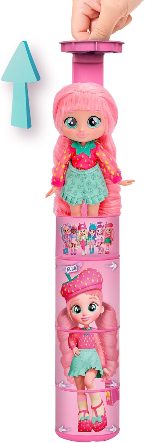 BFF by Cry Babies S2 Ella Modepuppe zum Sammeln mit Langen Haaren, Stoffkleidung und 9 Accessoires,