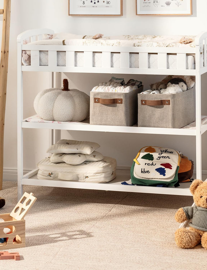 StorageWorks schmaler Aufbewahrungskorb Stoff, Kleiderschränke Aufbewahrungskorb Badezimmer, lange A